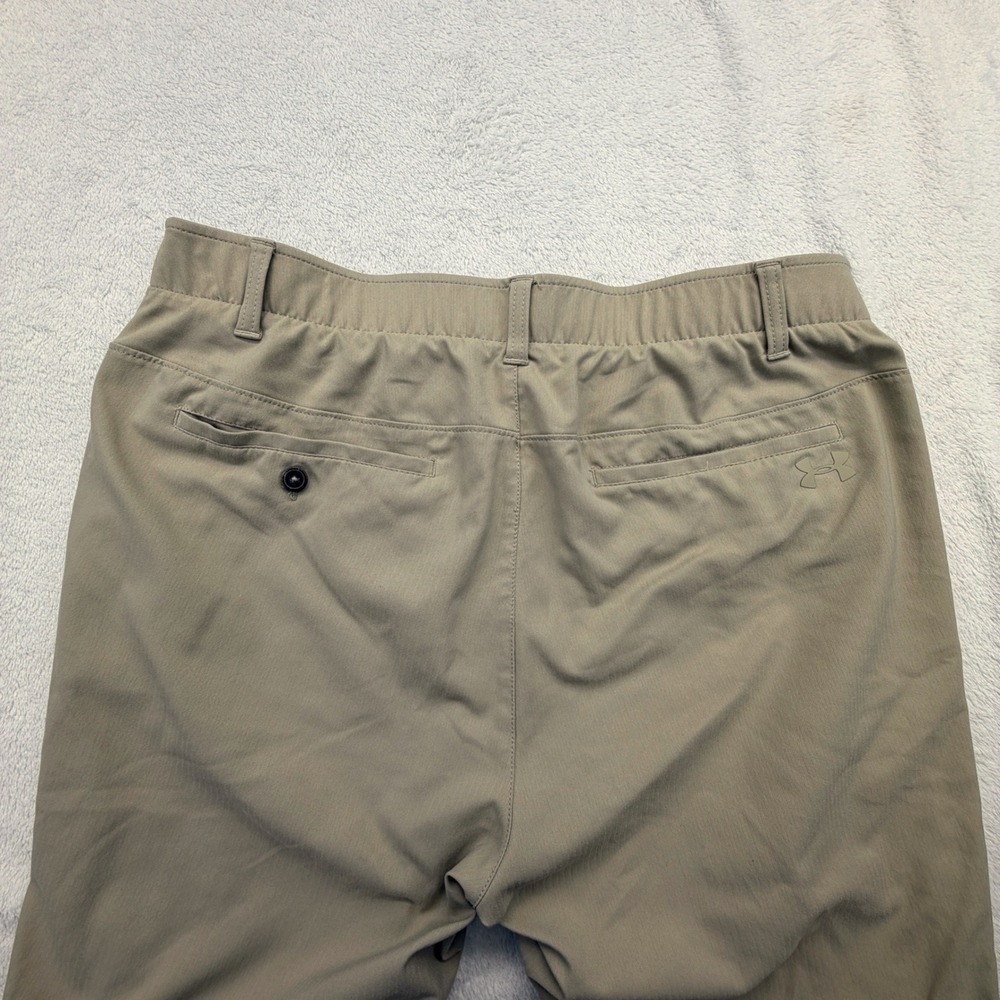 Under Armour Pants Mens 36x32 Tan Showdown Pant Golf Performance Stretch Khaki - Picture 5 of 14